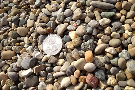 Decorative stone; washed pea gravel; modern look pea gravel; decorative stone